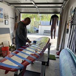 Wax On Wax Off Custom Surfboard Waxing - Custom waxing layout, Diamond design.