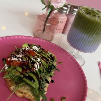 Pink Rose Cafe - Avocado ROSY GARDEN TOAST - Coffee & Tea Near Me - San Diego, California Pink Rose Cafe - Avocado ROSY GARDEN TOAST - Coffee & Tea Near Me - San Diego, California