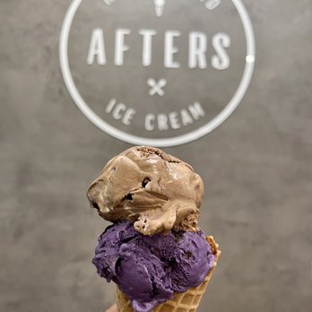 Afters Ice Cream - Vietnamese Coffee & Ube Brownie. Dessert 10/8/2022 - Ice Cream & Frozen Yogurt Near Me - Orange, California Afters Ice Cream - Vietnamese Coffee & Ube Brownie. Dessert 10/8/2022 - Ice Cream & Frozen Yogurt Near Me - Orange, California
