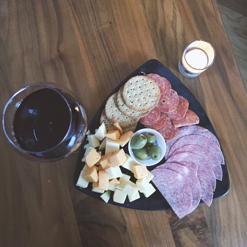 Vermilion Valley Vineyards - Glass of Dornfelder and Meat & Cheese Platter - Wineries Near Me - Amherst, Ohio