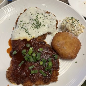 A-Hyang - Half Alfredo and Half Spicy Donkatsu - Korean Near Me - Duluth, Georgia A-Hyang - Half Alfredo and Half Spicy Donkatsu - Korean Near Me - Duluth, Georgia