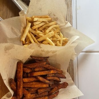 Urban Skillet - Regular fries and Sweet Potato Fries - Halal Near Me - Santa Monica, California Urban Skillet - Regular fries and Sweet Potato Fries - Halal Near Me - Santa Monica, California