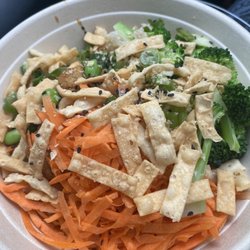 Freshii - Teriyaki bowl with falafel ... 3 small pieces hidden in there