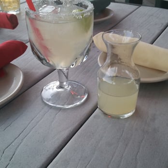 Lupe Tortilla - Silver patron margarita on the rocks with salt. Lupe tortilla - Mexican Near Me - Katy, Texas