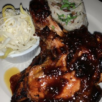 Off The Hook Raw Bar & Grill - Jerk Chicken With Peas & Rice - Seafood Near Me - Astoria, New York