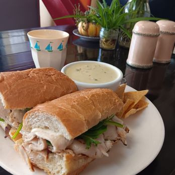Joe On the Go Cafe - Turkey ranch Melt and green chicken enchilada soup - Coffee & Tea Near Me - Merced, California