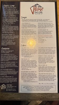 Menu photo 2 Village Bar & Grill Sunriver, OR Menu photo 2 Village Bar & Grill Sunriver, OR