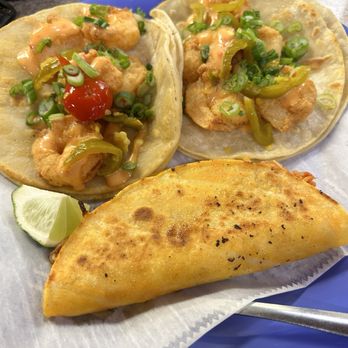 Bronco Tacos - Quesabirria and bang bang shrimp tacos - Tacos Near Me - Raleigh, North Carolina