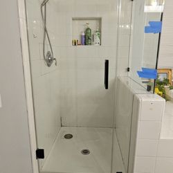 Metabath custom glass and vanity