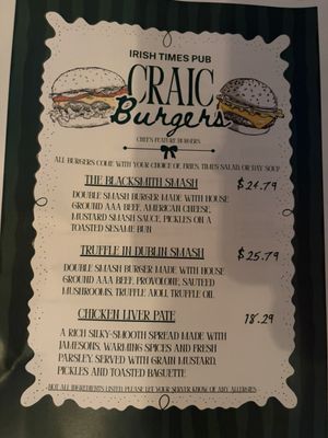 Menu photo 2 Irish Times Pub Victoria, BC Menu photo 2 Irish Times Pub Victoria, BC
