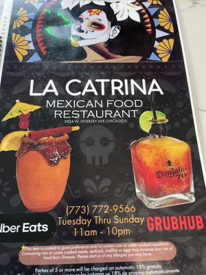 Menu photo 1 La Catrina Chicago, IL