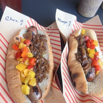 Wurstküche - Mango Jalapeno and Chicken Apple & Spice - Hot Dogs Near Me - Los Angeles, California Wurstküche - Mango Jalapeno and Chicken Apple & Spice - Hot Dogs Near Me - Los Angeles, California