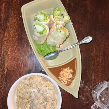 Rai Lay Thai - This is my mom's plate she ordered: Fried Spring Rolls/4 PCs - Sushi Bars Near Me - Charlotte, North Carolina Rai Lay Thai - This is my mom's plate she ordered: Fried Spring Rolls/4 PCs - Sushi Bars Near Me - Charlotte, North Carolina