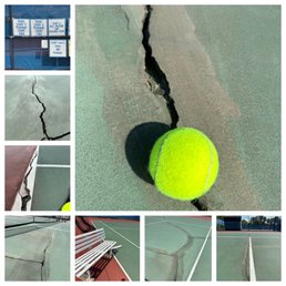 Blue Ash Rec Center tennis courts are horrible! You can trip in the cracks and every court is dangerous. Worst courts in the state Blue Ash Rec Center tennis courts are horrible! You can trip in the cracks and every court is dangerous. Worst courts in the state