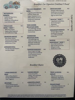 Menu photo 1 Frontier Diner Cheraw, CO