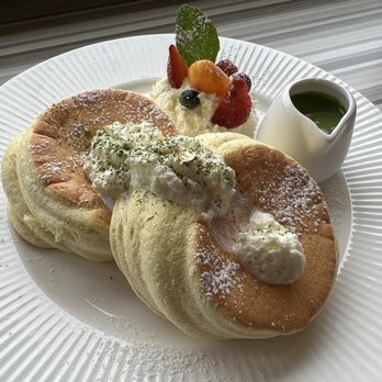 Cafe N One - Matcha soufflé pancake - Desserts Near Me - Markham, Ontario