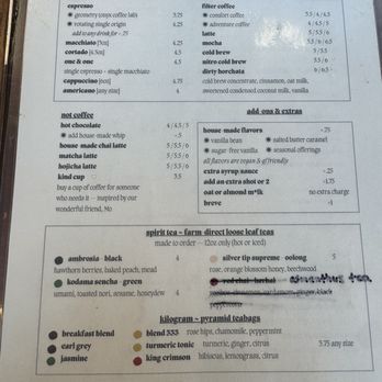 January Coffee - Coffee menu - Coffee & Tea Near Me - Boulder, Colorado