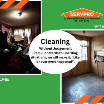 SERVPRO - SERVPRO has advanced training and certification on biohazard cleaning to hoarding situations. - Damage Restoration Near Me - Houston, Texas