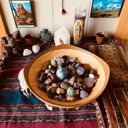 Living Energy Healing - Andean Cosmology shamanic healing altar in my healing room in Burnsville, NC.