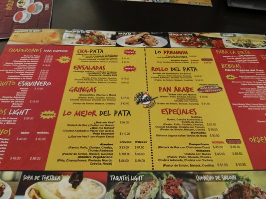 Menu photo 1 Tacos el Pata Querétaro, QUE