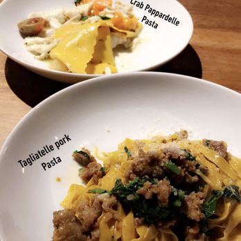 The Arbour - Crab Pappardelle Pasta $25 (just ok) & Tagliatelle Pork Pasta $18 (Full of flavor). - New American Near Me - Pasadena, California The Arbour - Crab Pappardelle Pasta $25 (just ok) & Tagliatelle Pork Pasta $18 (Full of flavor). - New American Near Me - Pasadena, California