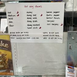 Yum's Subs - Hot Wing Flavors