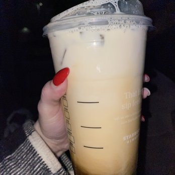 Starbucks - The one made with milk I could tell because of the foamy top looking nothing like my daily Starbucks order - Coffee & Tea Near Me - Monroe Township, Pennsylvania