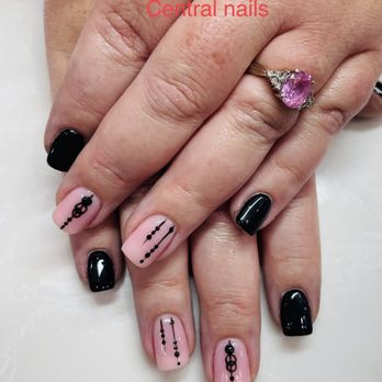 Central Nails - Dip powder manicure with design. - Nail Salons Near Me - Boiling Springs, South Carolina Central Nails - Dip powder manicure with design. - Nail Salons Near Me - Boiling Springs, South Carolina