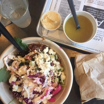 SAJJ Mediterranean - Salad bowl, pita chips, complimentary soup! - Mediterranean Near Me - Mountain View, California SAJJ Mediterranean - Salad bowl, pita chips, complimentary soup! - Mediterranean Near Me - Mountain View, California