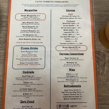 Minero - Drink Menu - Mexican Near Me - Atlanta, Georgia