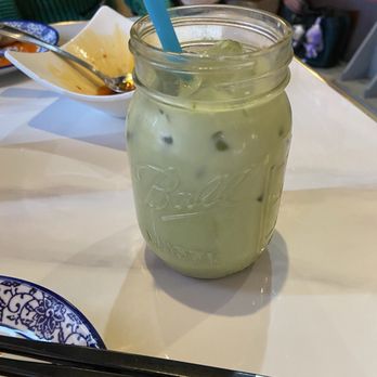 Corner Dumpling House - Matcha Coconut Latte - Pan Asian Near Me - Cincinnati, Ohio