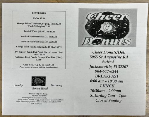 Menu photo 5 Cheer Donuts Jacksonville, FL