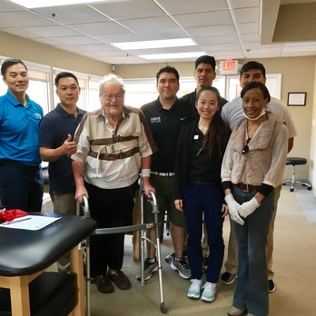 Hope Physical Therapy - My 93 year old father and his caregiver with the great staff at Hope Physical Therapy. - Physical Therapy Near Me - Fountain Valley, California