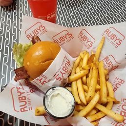 Bacon cheeseburger combo with fries