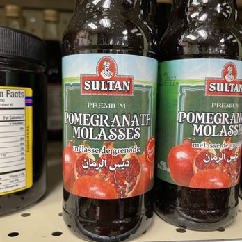 Freshway Marketplace - two bottles of pomegranate molasshes on a shelf - Meat Shops Near Me - Upland, California Freshway Marketplace - two bottles of pomegranate molasshes on a shelf - Meat Shops Near Me - Upland, California