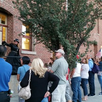 Carson City Ghost Walk - Madame Curry outside the Brewery Art Center sharing the history 9/17/16 - Performing Arts Near Me - Reno, Nevada