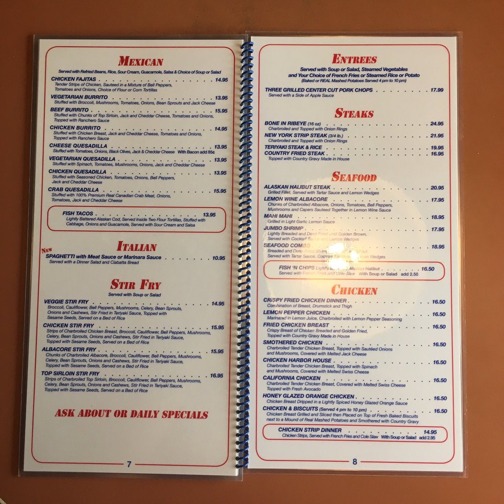 Harbor House Café - Menu pages. - American Near Me - Dana Point, California Harbor House Café - Menu pages. - American Near Me - Dana Point, California