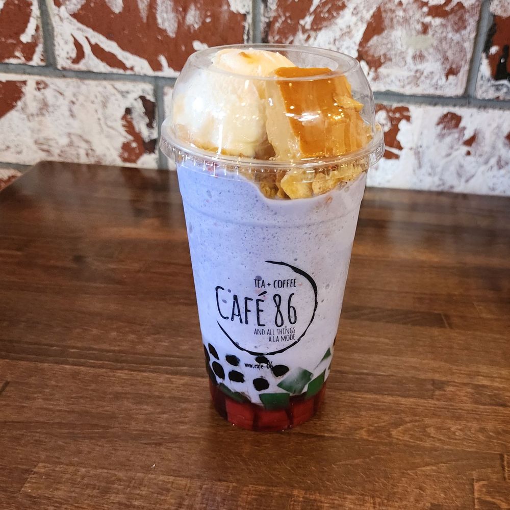 Cafe 86 - upside down halo halo - Desserts Near Me - Placentia, California Cafe 86 - upside down halo halo - Desserts Near Me - Placentia, California