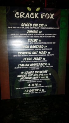 Menu photo 2 The Crack Fox Saint Louis, MO