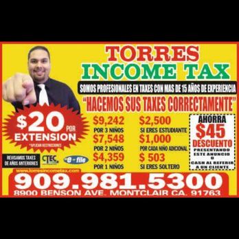 Torres Income Tax No. 2 - Tax Services Near Me - Montclair, California Torres Income Tax No. 2 - Tax Services Near Me - Montclair, California