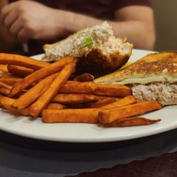36 Town Grill & Tap - Tuna melt w/ sweet potato fries