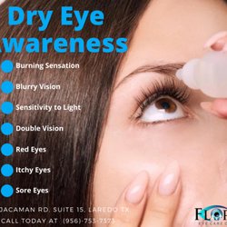 Flores Eye Care Clinic - Are your eyes dry, reddish or itchy? Call us today to schedule your next appointment: (956)-753-7373