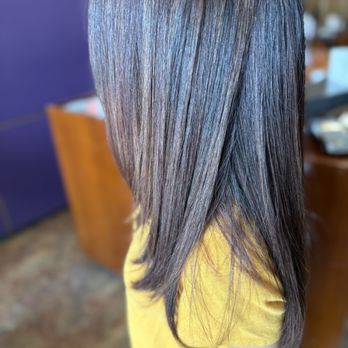 Wane Salon - Long layers with highlights and color to cover up gray hair - Hair Stylists Near Me - Irving, Texas Wane Salon - Long layers with highlights and color to cover up gray hair - Hair Stylists Near Me - Irving, Texas