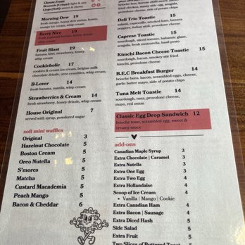 Wonderffle Cafe  - Menu - Waffles Near Me - Victoria, British Columbia