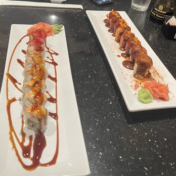 Edojin Sushi - Hana roll (Left) & Thai me up (Right) - Japanese Near Me - Cypress, Texas Edojin Sushi - Hana roll (Left) & Thai me up (Right) - Japanese Near Me - Cypress, Texas