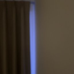 Blackout curtains cannot close due to plastic clip in the track. Blackout curtains cannot close due to plastic clip in the track.