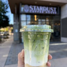 Exterior outside entrance of Stardust Coffee House - Banana matcha - Fremont, California Exterior outside entrance of Stardust Coffee House - Banana matcha - Fremont, California