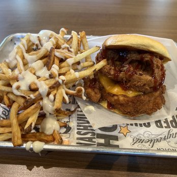 Super Chix - Cheesy BBQ Chicken Sandwich - Chicken Shop Near Me - Flowood, Mississippi
