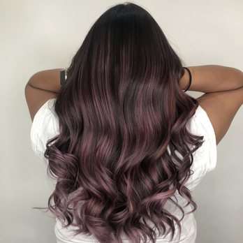 Xcellent Hair Square - Purple balayage highlights. - Hair Salons Near Me - Flushing, New York Xcellent Hair Square - Purple balayage highlights. - Hair Salons Near Me - Flushing, New York