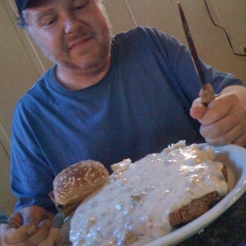 Stanley's Corner - My friend enjoying Stanley's epic chicken-fried steak. Yesss! - American Near Me - Gladstone, Oregon Stanley's Corner - My friend enjoying Stanley's epic chicken-fried steak. Yesss! - American Near Me - Gladstone, Oregon